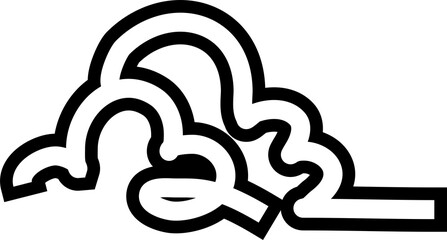 Cloud bold line. Element design