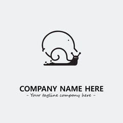 Snail illustration black and white for logo company vector image
