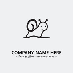 Snail illustration black and white for logo company vector image
