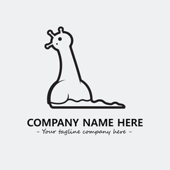 Snail illustration black and white for logo company vector image
