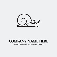 Snail illustration black and white for logo company vector image
