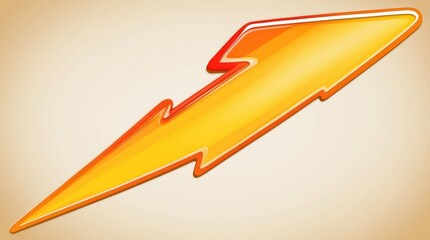 Warm gradient lines are utilized to illustrate a cartoon lightning bolt.