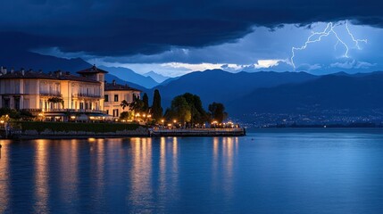 Lake Como Lightning Storm