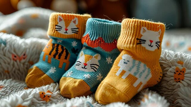 cute animal face socks for newborn gift