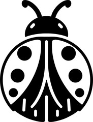 Obraz premium Ladybug silhouette, icon