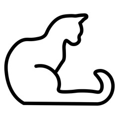 Fototapeta premium Cat Line Art