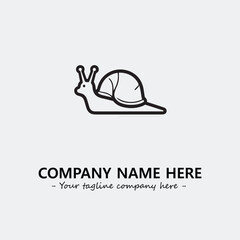 Snail illustration black and white for logo company vector image
