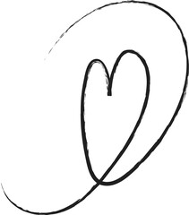 Heart shape frame with brush painting