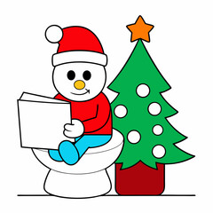 christmas card with santa claus