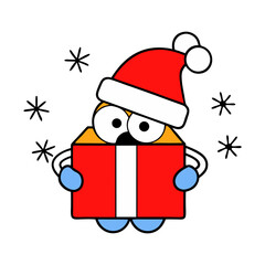 santa claus with gift