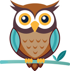 Owl sitting on branch