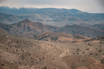 view of the desert from the hill