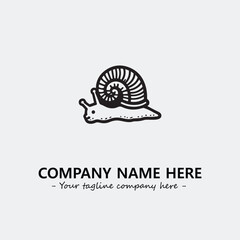 Snail illustration black and white for logo company vector image

