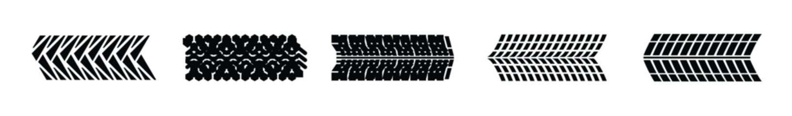 Tire tracks vector.