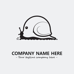 Snail illustration black and white for logo company vector image

