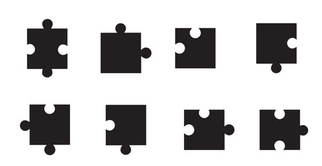 Vector Set of Puzzle Pieces