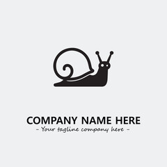 Snail illustration black and white for logo company vector image
