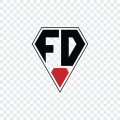 151 a shape alphabet word letter triangle geometric educational  logo diamond F D