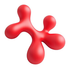 Obraz premium PNG Abstract fluid shape red art illustration.