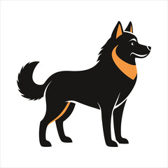 Black dog silhouette logo