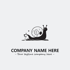 Snail illustration black and white for logo company vector image
