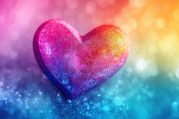 Obraz premium A colorful abstract heart background that evokes love and affection.