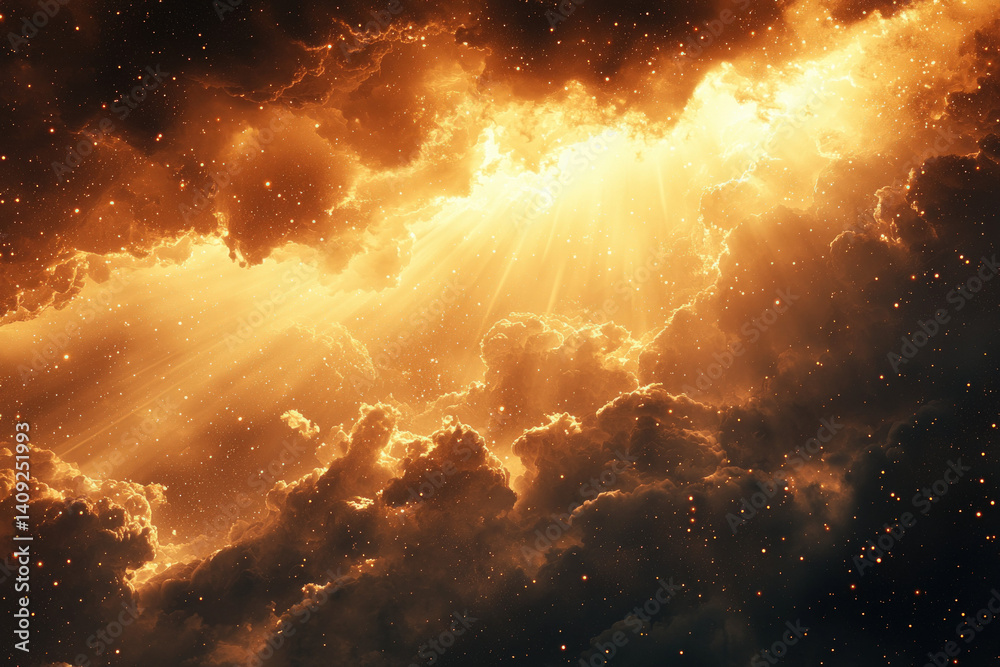 Wall mural a stunning light rays background creating an illuminating atmosphere.