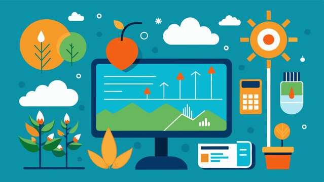 Realtime weather updates and forecasts that can help farmers make informed decisions about planting harvesting and other critical tasks.. Vector illustration