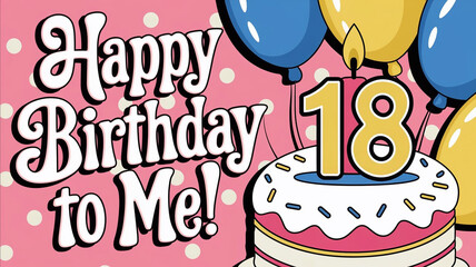 greeting card - happy birthday to me! 