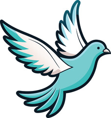 Dove flying (peace bird)