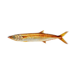 Naklejka premium Isolated image of a barracuda fish. Concept of sea life, fishing, and seafood.