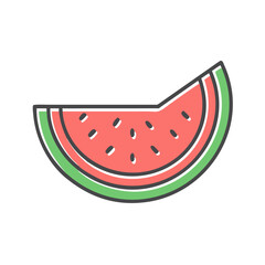 A delicious slice of juicy watermelon perfect for a summer day refreshing treat