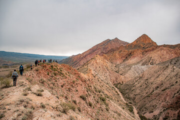 hiker in the mountains