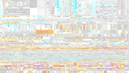 Abstract creative glitch overlay texture. Geometric pixel pattern of a digital glitch on transparent background, digital pattern
