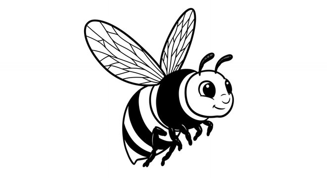 Cartoon bee illustration cute honeybee image