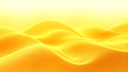 Soft Smooth Golden waves with yellow gradient background 