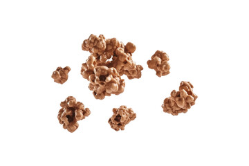 Obraz premium Cluster of Irregular Shaped Popcorn Snacks on a Transparent Background