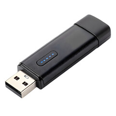 USB Data Storage Device: High-Speed Flash Drive on transparent background