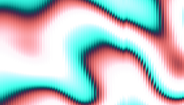Fractal Glass Gradient Texture. Reed vertical lines patterned glass, overlay with transparent background. Universal teal and pink stylish gradient