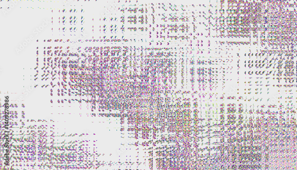 Poster glitch noise static television vfx. visual video effects stripes background, crt tv screen no signal