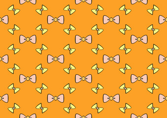 Pale pink bows with yellow BG