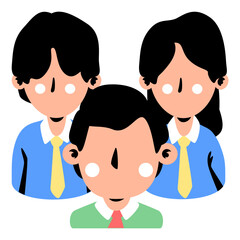 vector illustration of office team