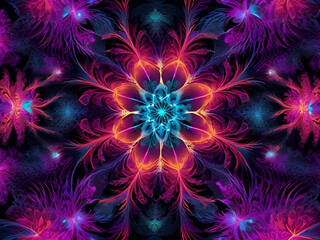 Vibrant Fractal Texture Background
