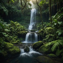 Obraz premium Waterfall in Jungle
