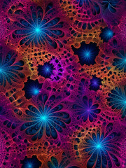 Obraz premium Vibrant Fractal Texture Background