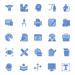 Filled color outline icon graphic design