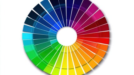 Obraz premium Color Wheel Displaying a Spectrum of Hues from Bright to Dark Shades