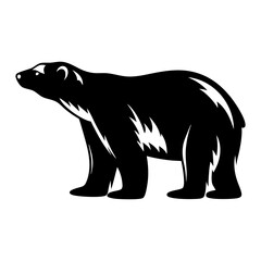 Majestic Silhouette of a Powerful Polar Bear Standing Tall in the Arctic Wilderness