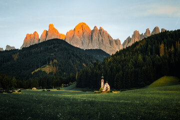 Magical sunset at St. John's Church