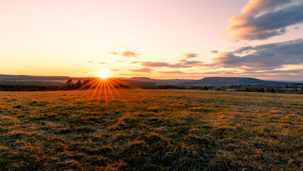 Magical sunset through an ultra-wide lens